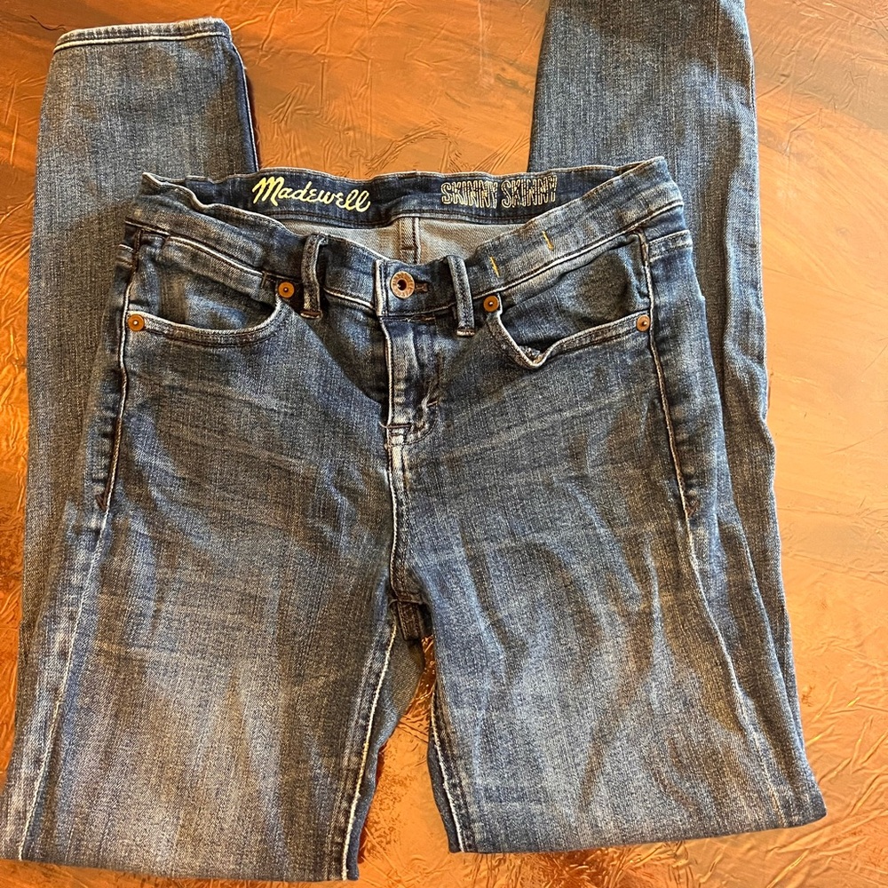 Madewell dark wash skinny skinny jeans